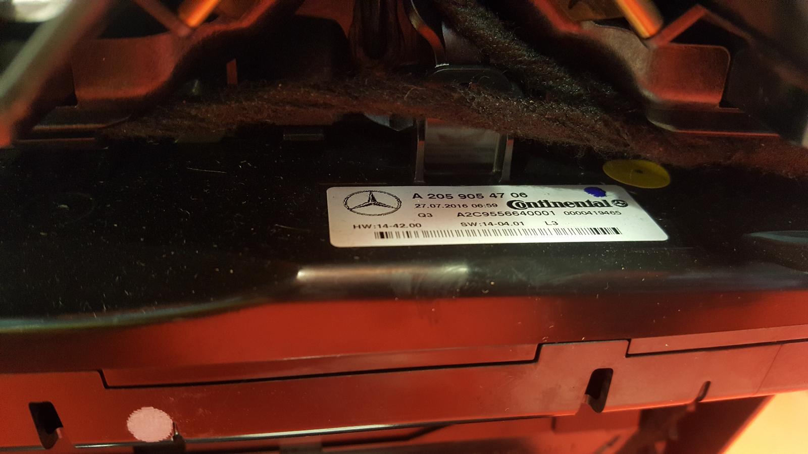 Console C Class Mercedes 2016 