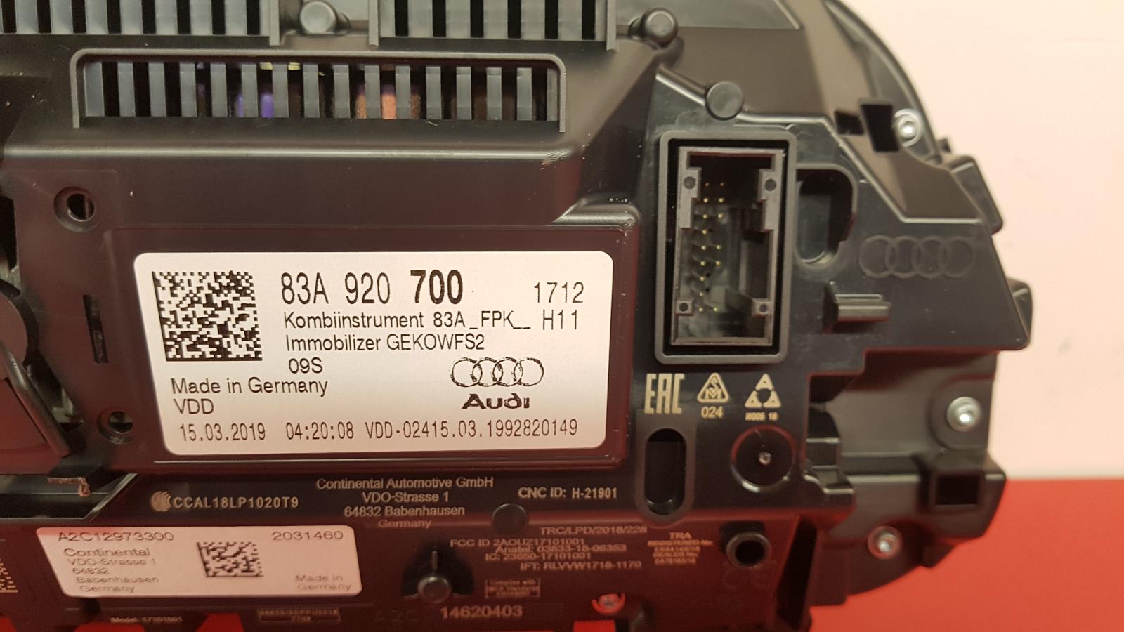 Speedometer Q3 Audi 2019