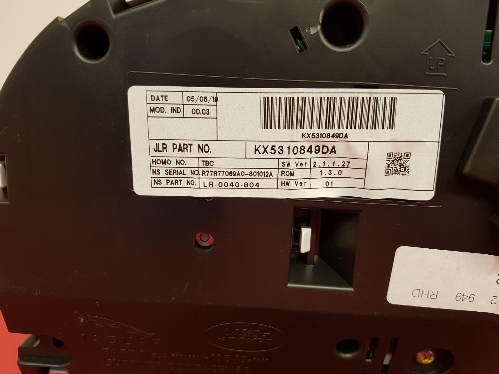 Speedometer F Type Jaguar 2019 