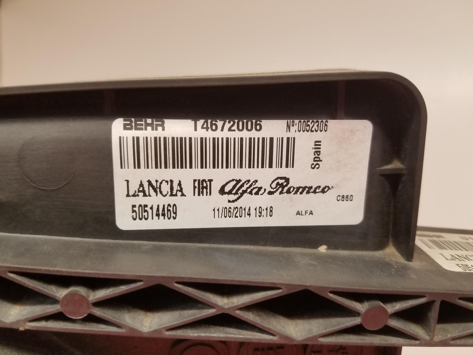 Engine Cooling Motor Giulietta Alfa Romeo 2015 