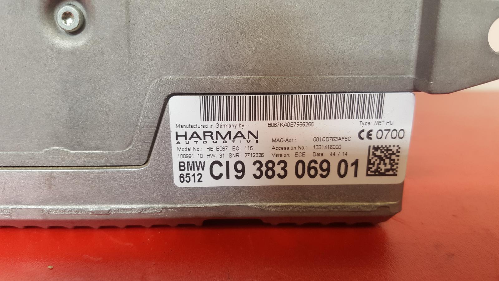 Radio Display 3 Series Bmw 2014 