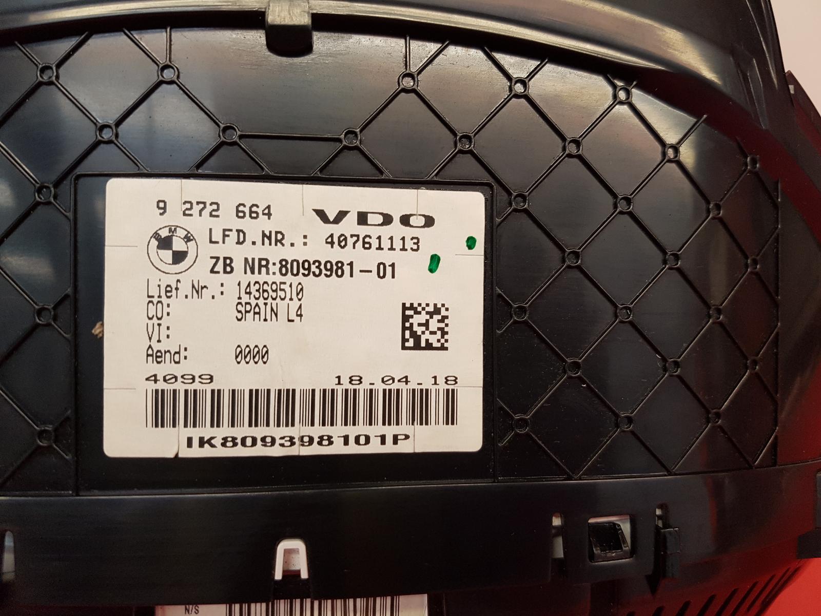 Speedometer 4 Series Bmw 2018