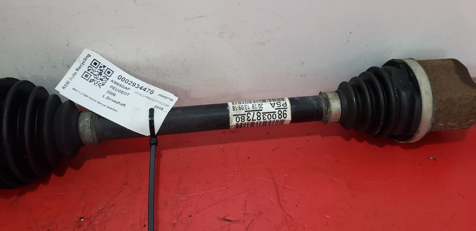 Left Driveshaft 2008 Peugeot 2018 