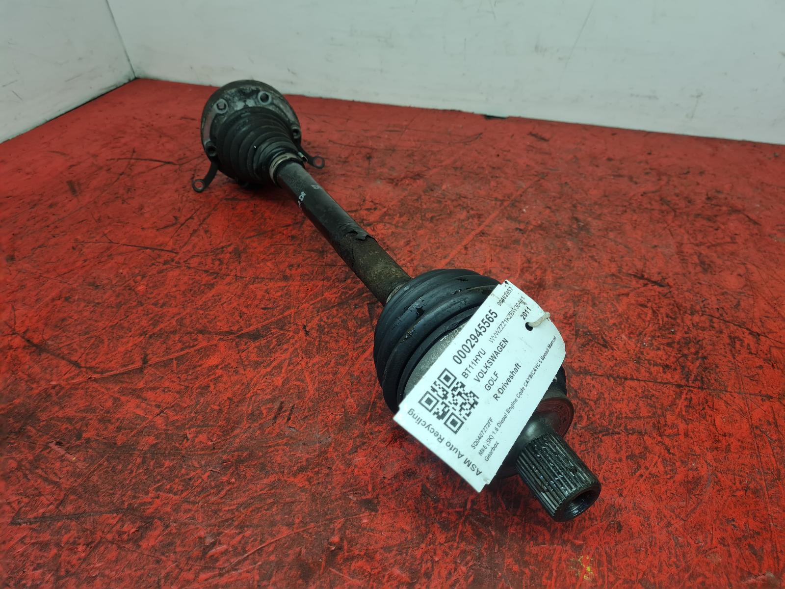 Right Driveshaft Golf Volkswagen 2011