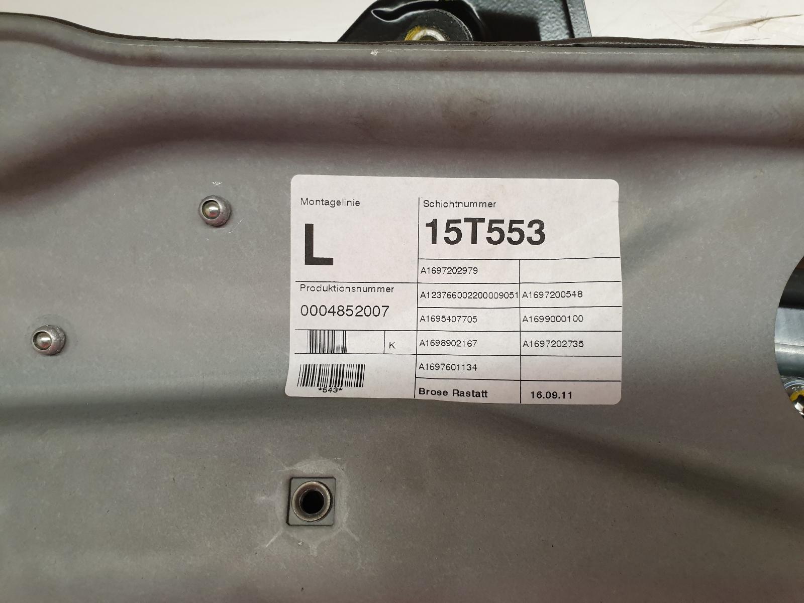 LF Window Regulator A Class Mercedes 2011 