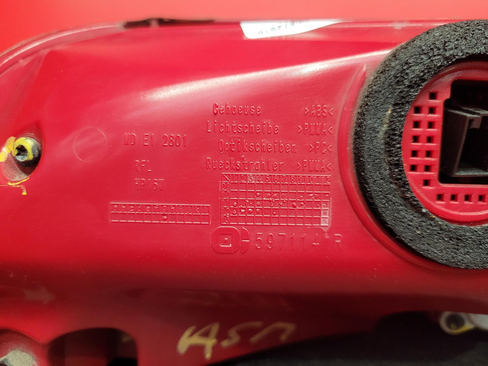 R Taillight A7 Audi 2013 