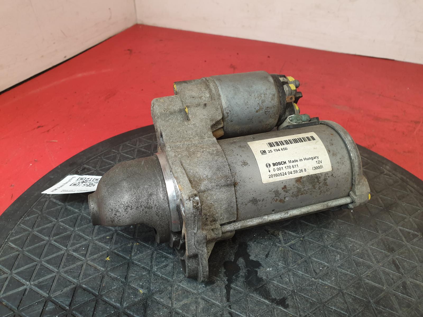 Starter Motor Astra Vauxhall 2016
