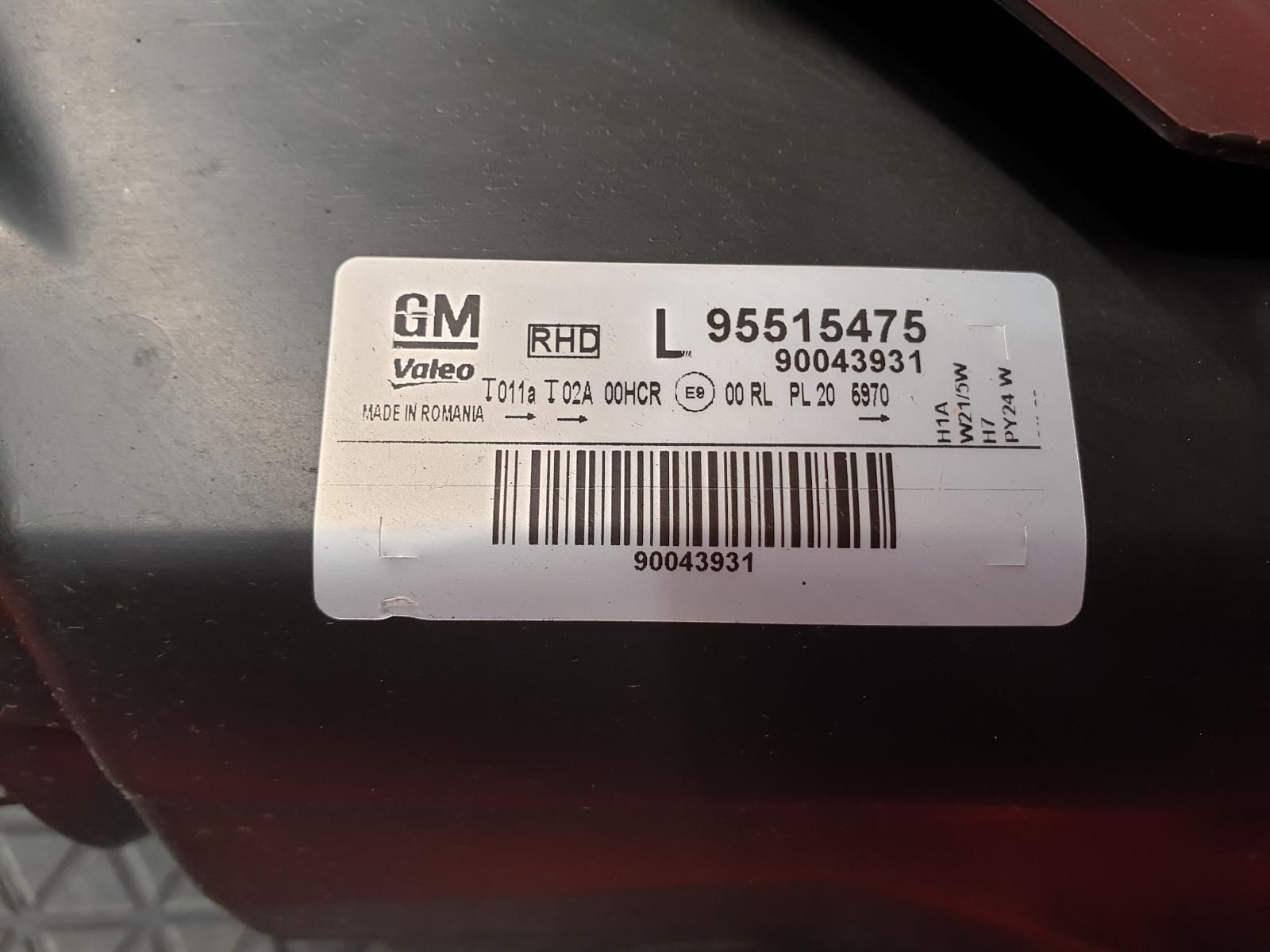 L Headlamp Corsa Vauxhall 2013 