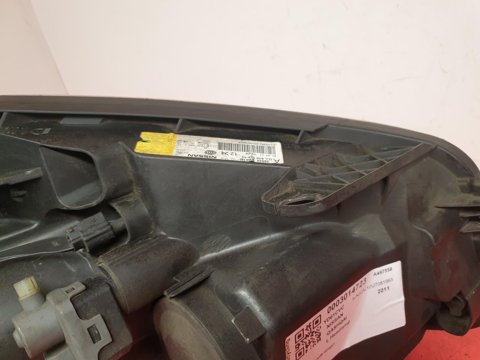 L Headlamp Qashqai Nissan 2011
