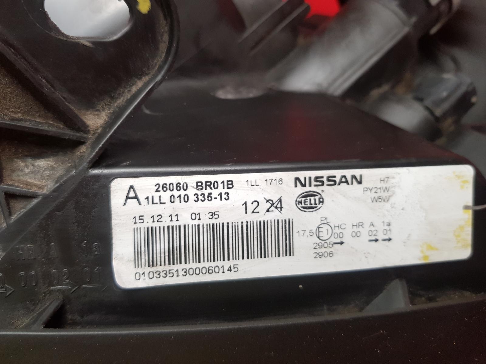 L Headlamp Qashqai Nissan 2012
