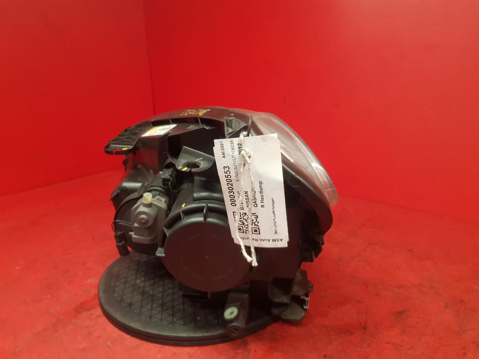 R Headlamp Qashqai Nissan 2012 
