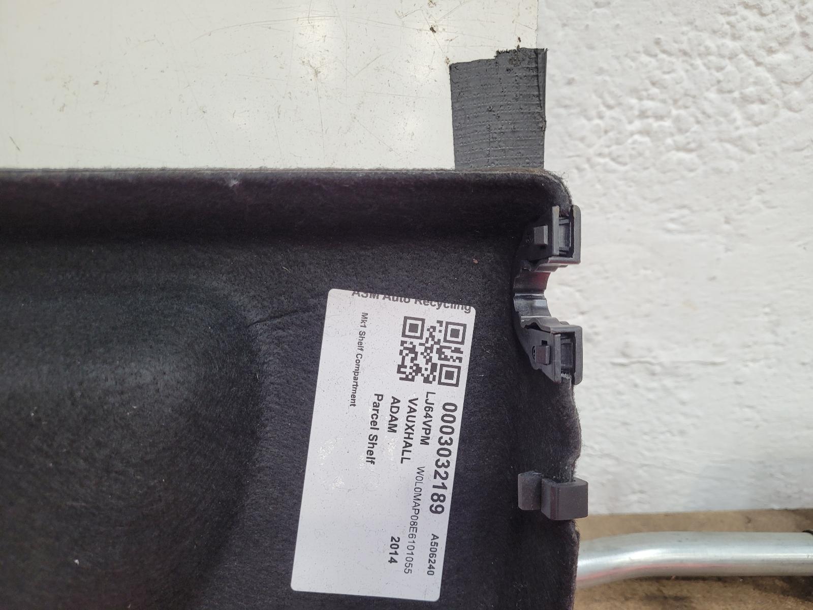 Parcel Shelf Adam Vauxhall 2014