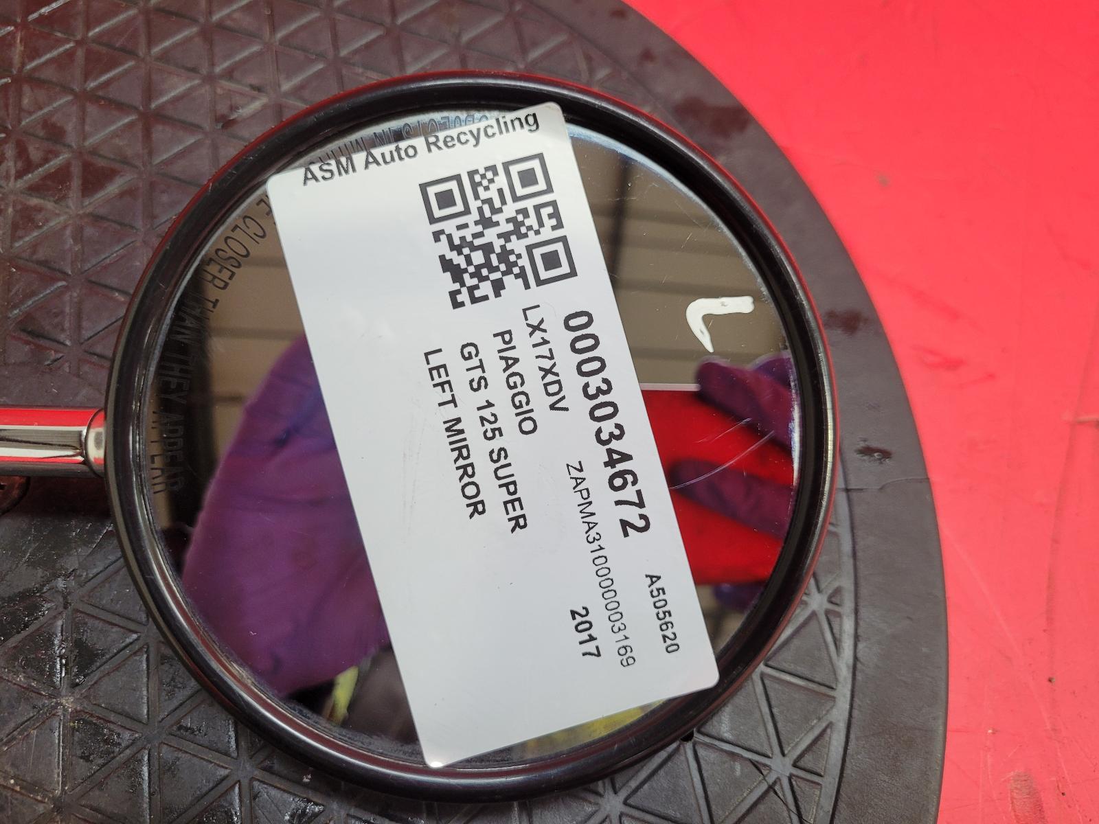 Left Mirror Gts 125 Super Piaggio 2017