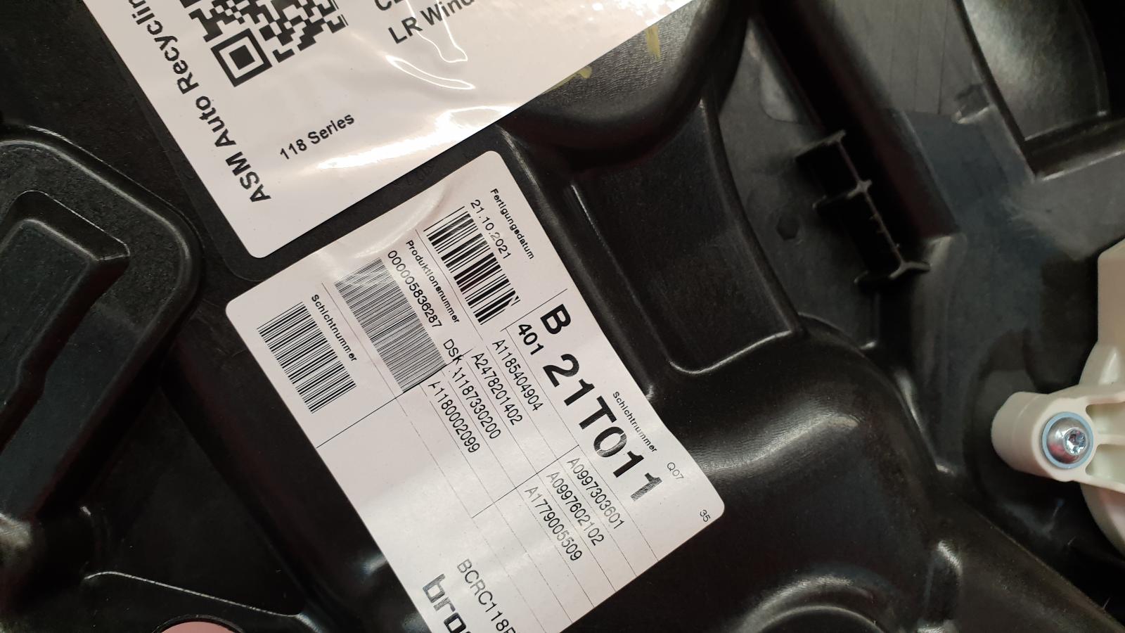 LR Window Regulator Cla Mercedes 2021 