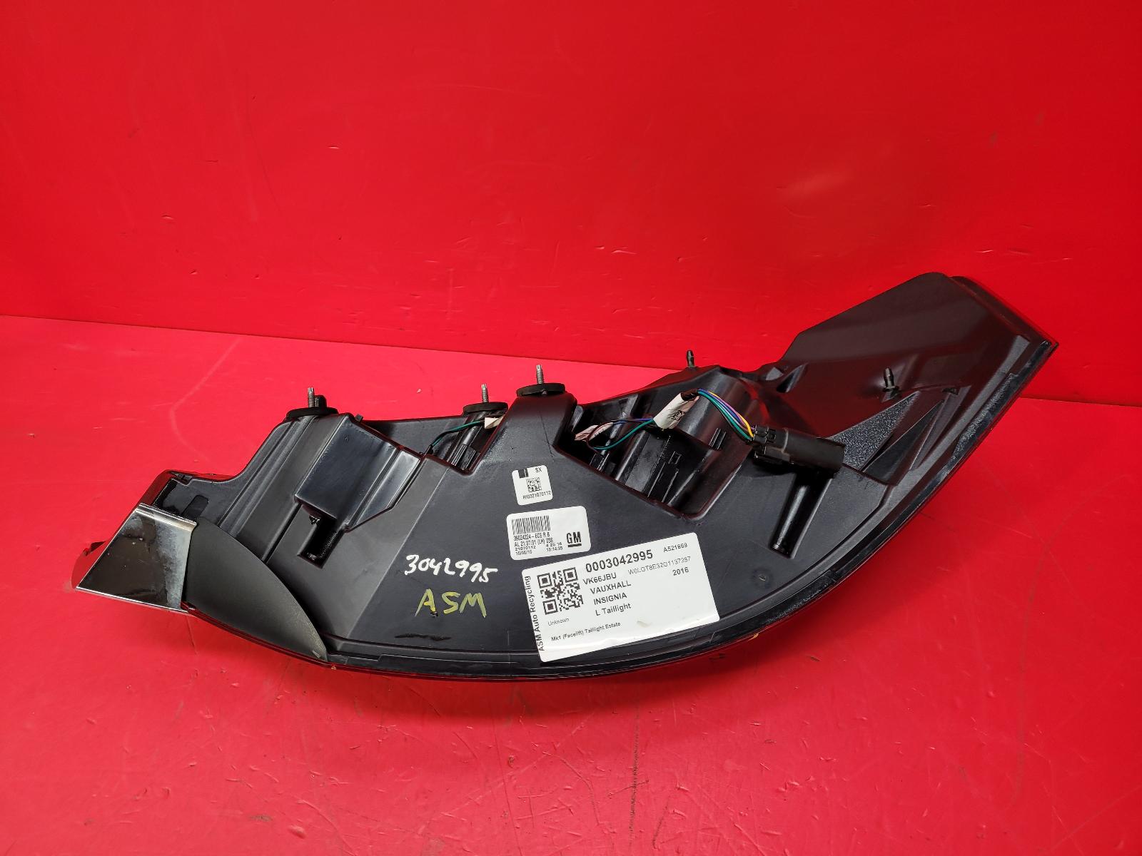L Taillight Insignia Vauxhall 2016 