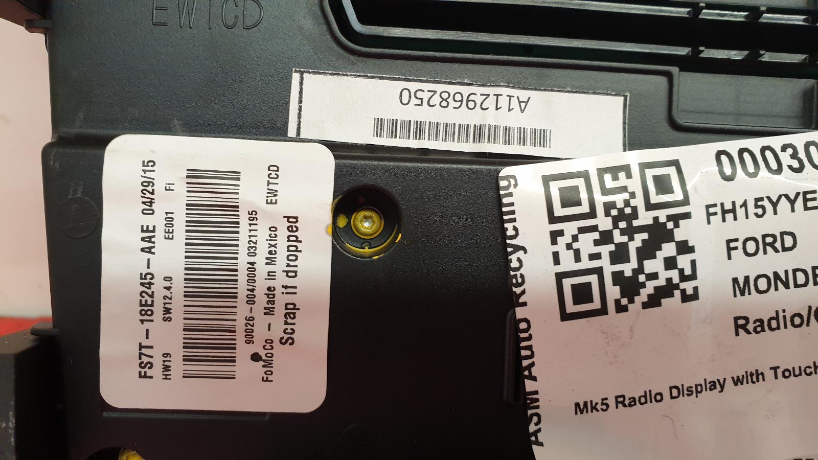A/V Equipment Mondeo Ford 2015