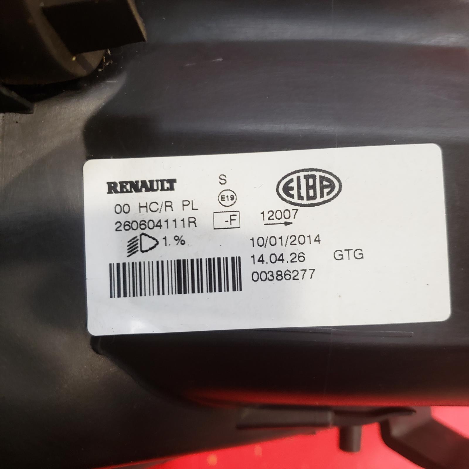 L Headlamp Sandero Dacia 2014 