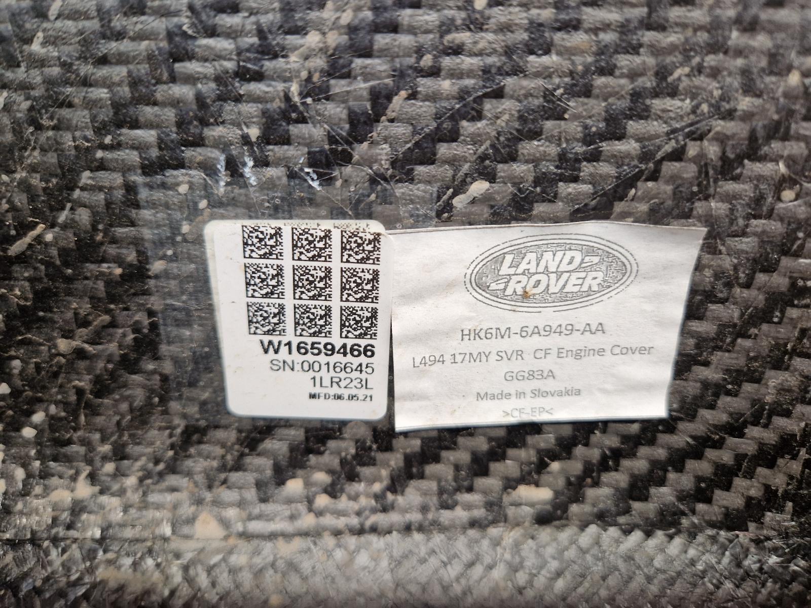 Engine Cover Range Rover Sport Land Rover 2021