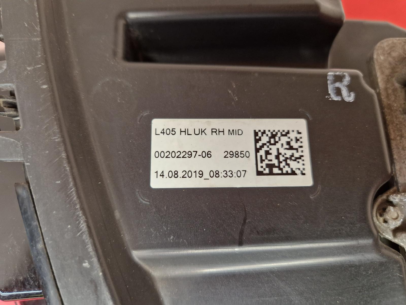 R Headlamp Range Rover Land Rover 2019 