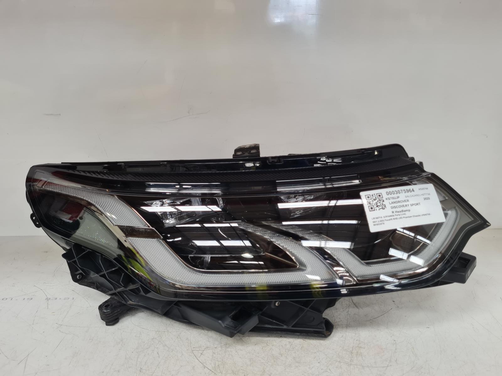 View Auto part R Headlamp Land Rover Discovery Sport 2020