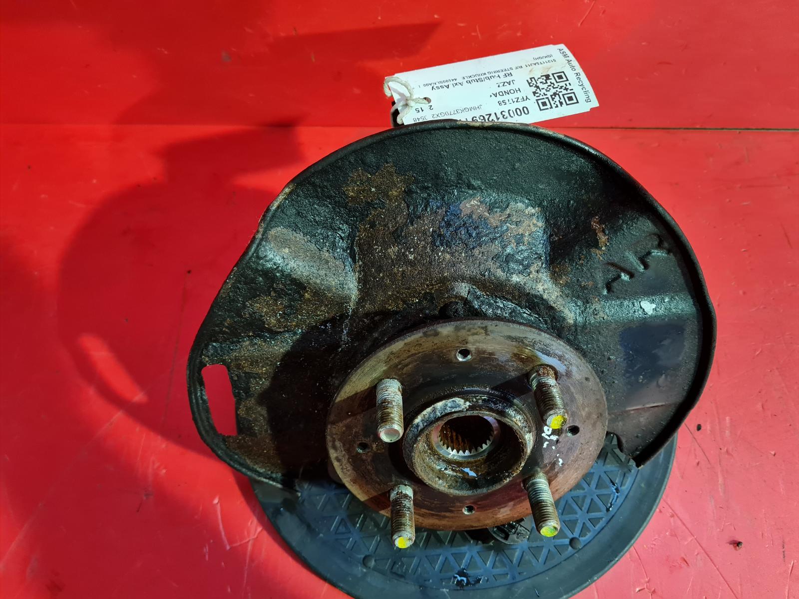 2015 Honda Jazz RF Hub/Stub Axle Assembly View Auto part RF Hub/Stub Axle Assembly Honda Jazz 2015