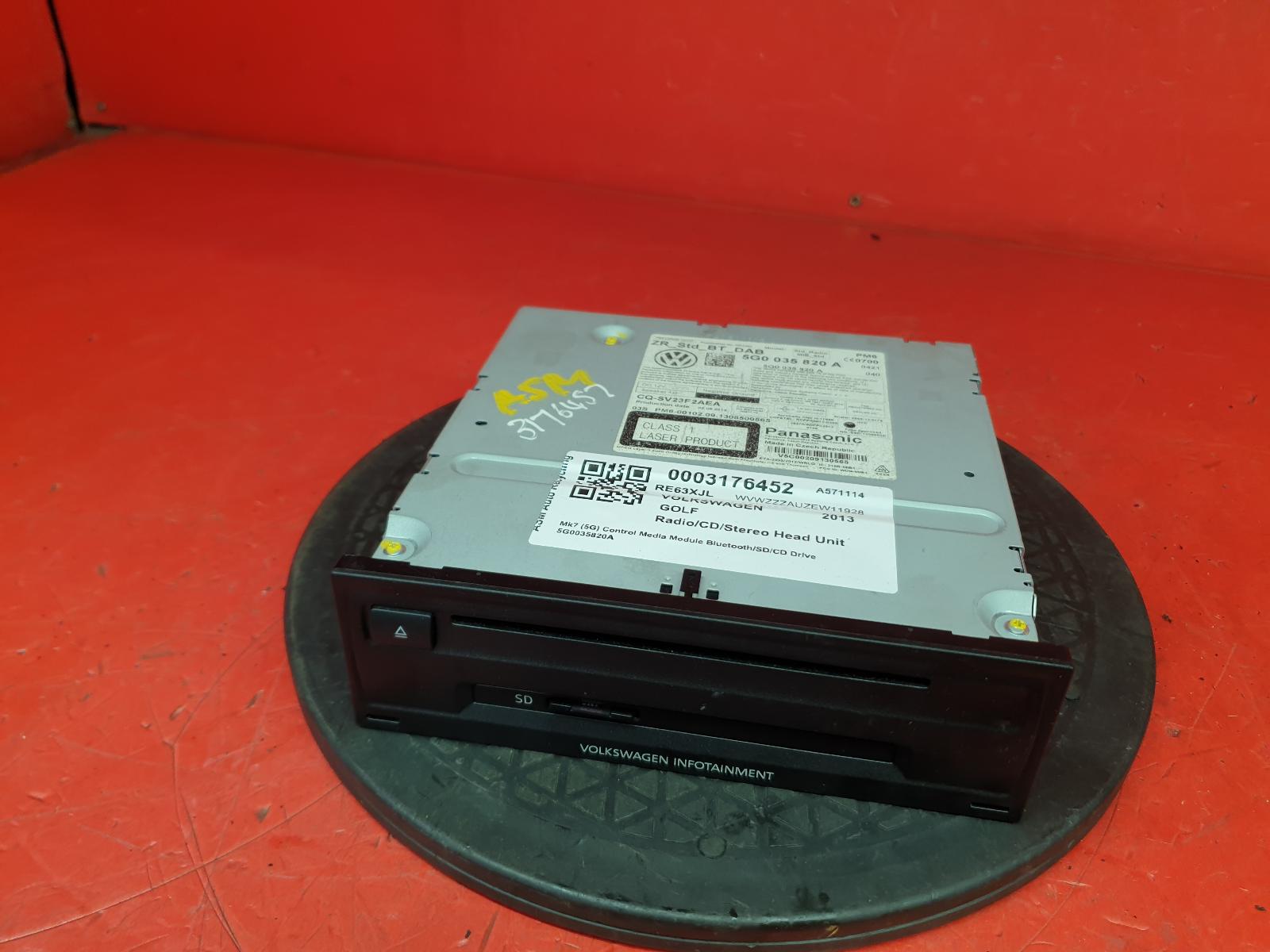 View Auto part A/V Equipment Volkswagen Golf 2013