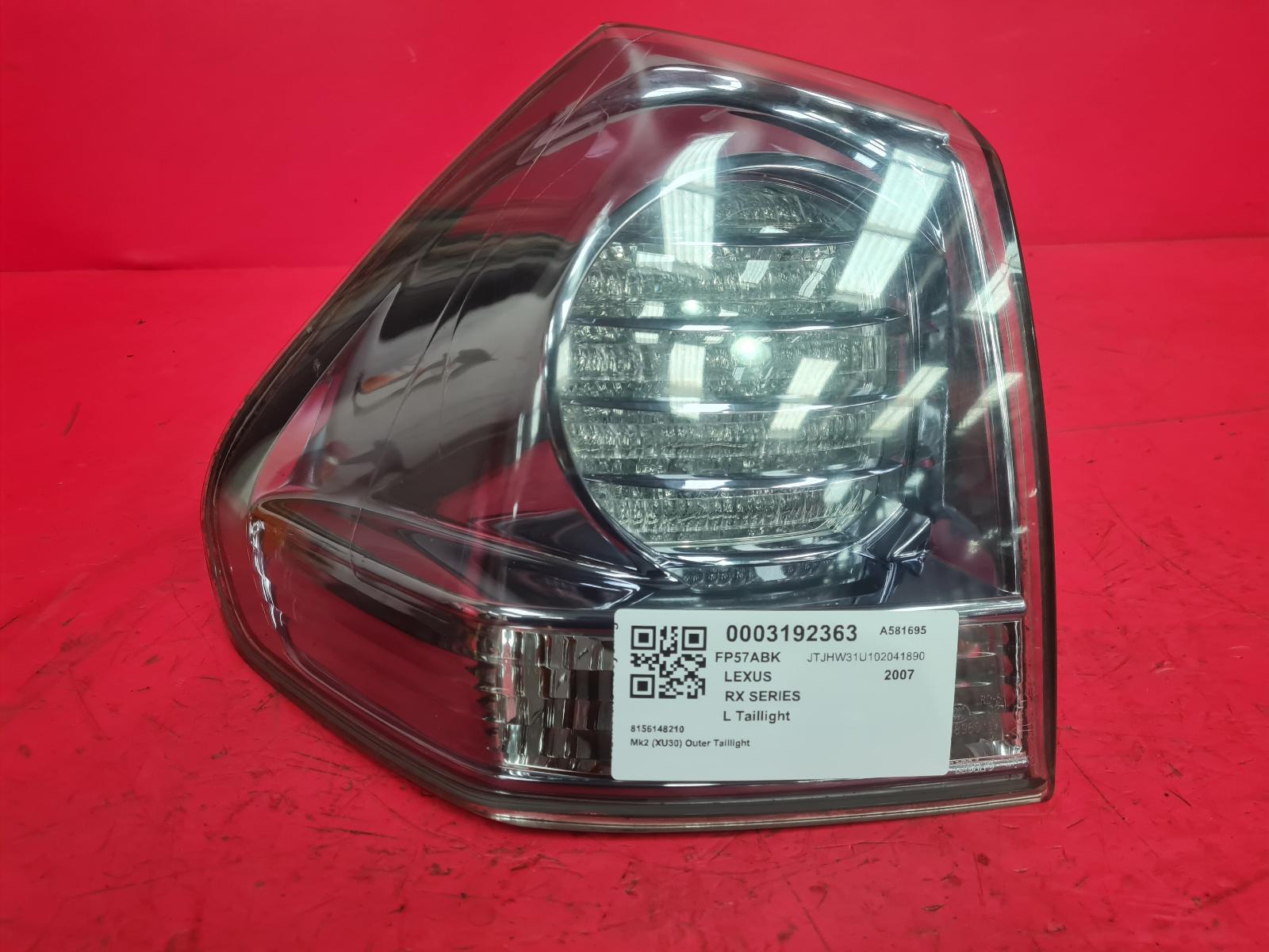 View Auto part L Taillight Lexus Rx Series 2007