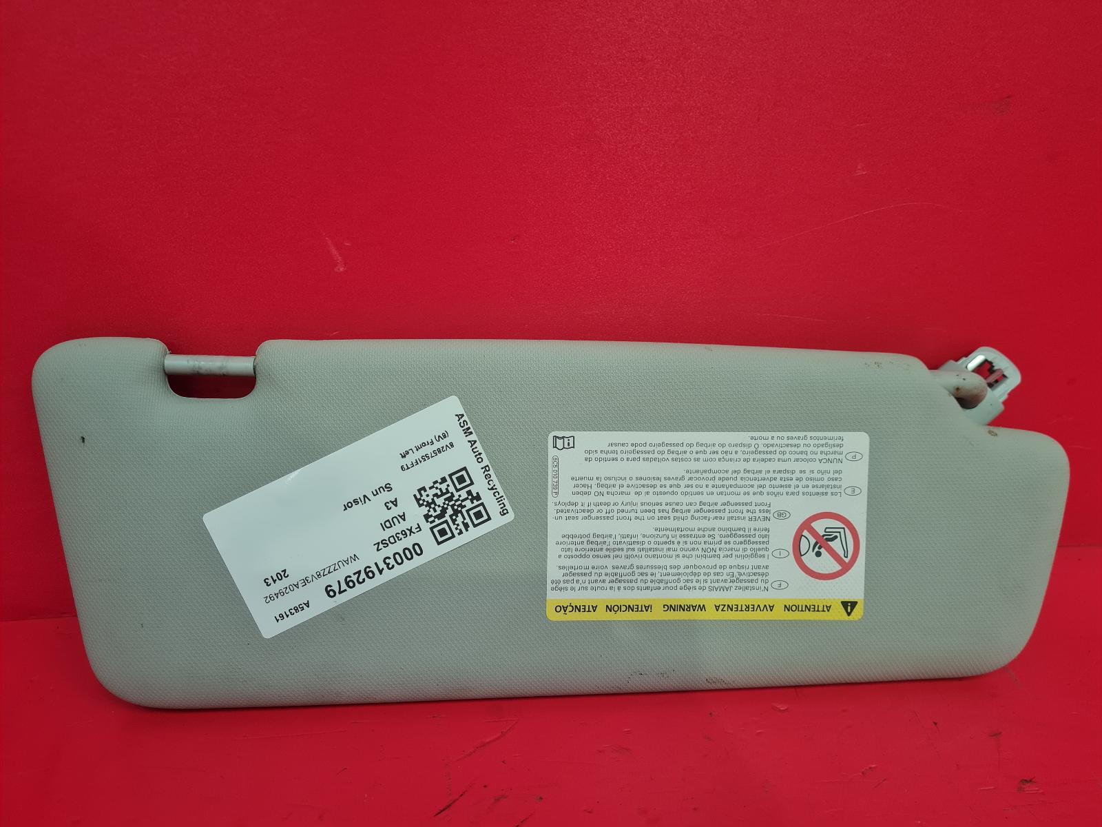 View Auto part Sun visor Audi A3 2013