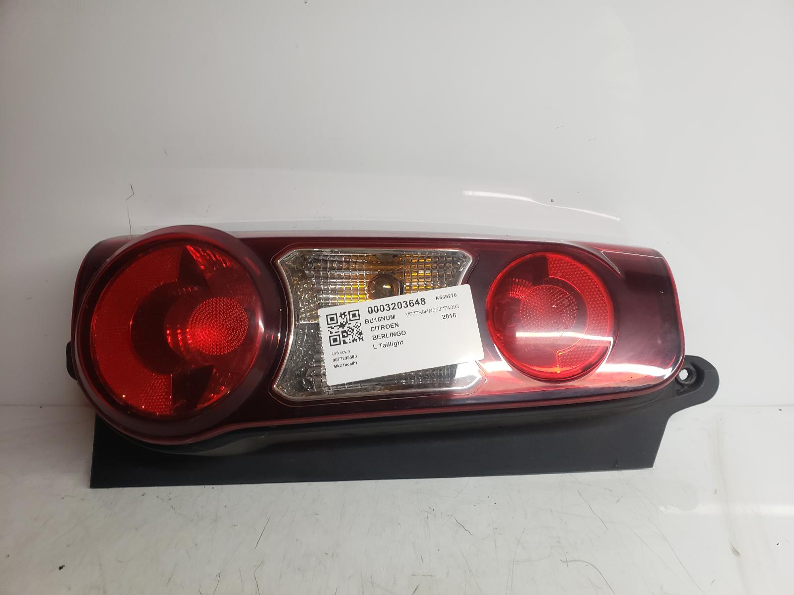 View Auto part L Taillight Citroen Berlingo 2016
