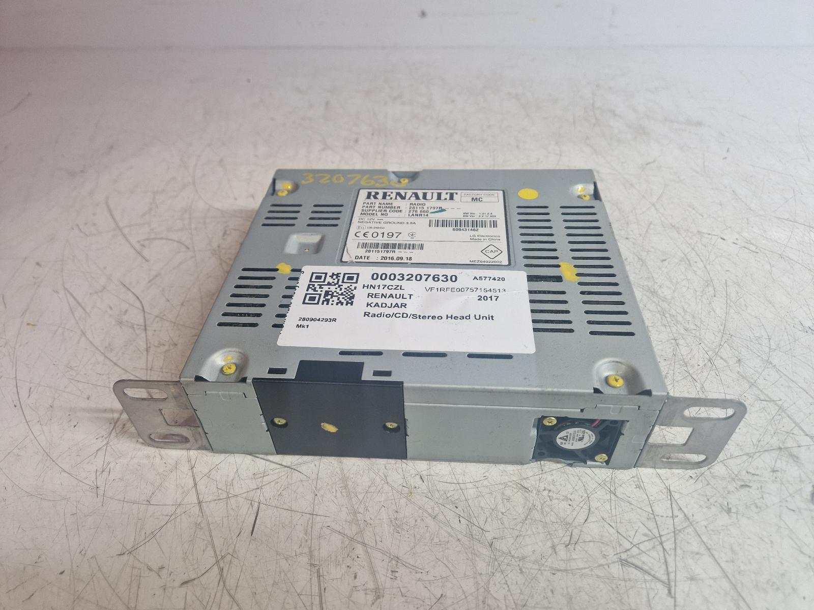 View Auto part A/V Equipment Renault Kadjar 2017