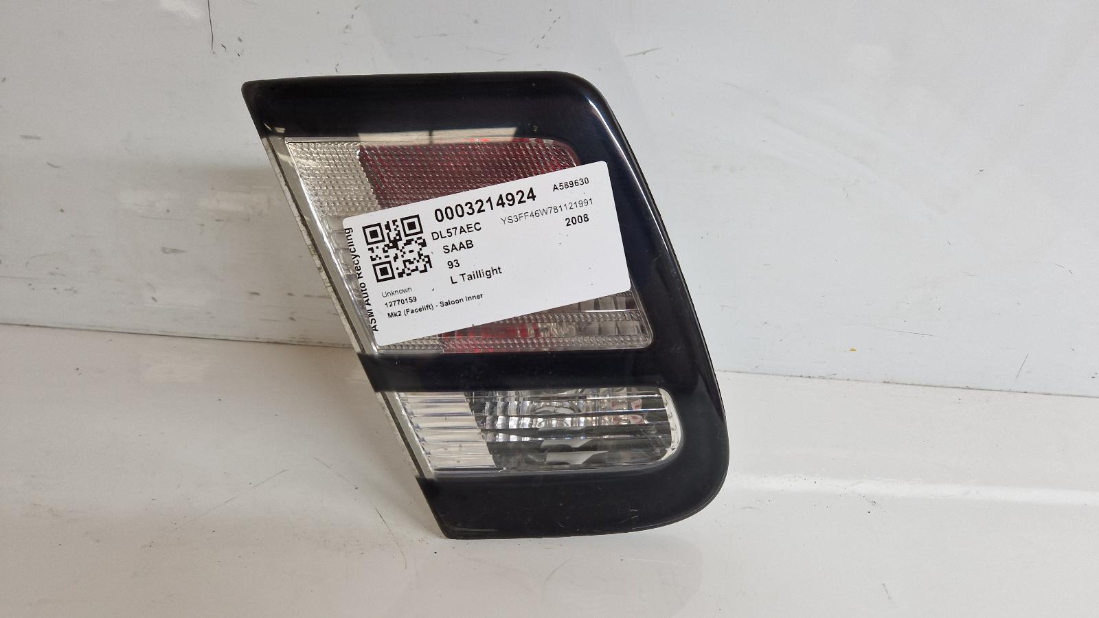 View Auto part L Taillight Saab 93 2008