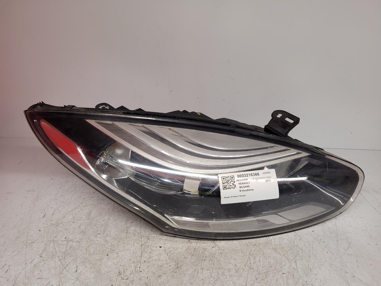 View Auto part R Headlamp Renault Megane 2013