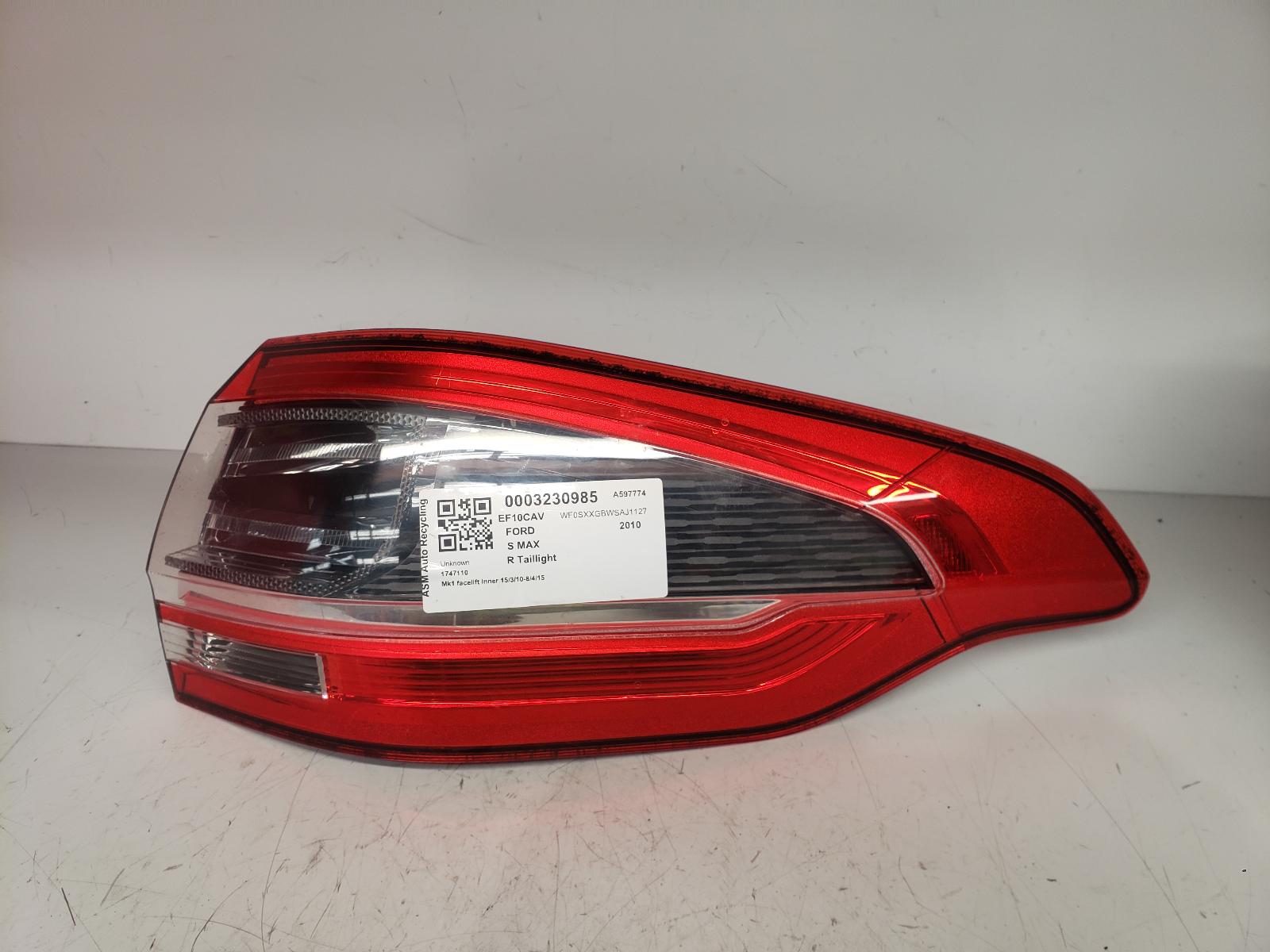View Auto part R Taillight Ford S Max 2010