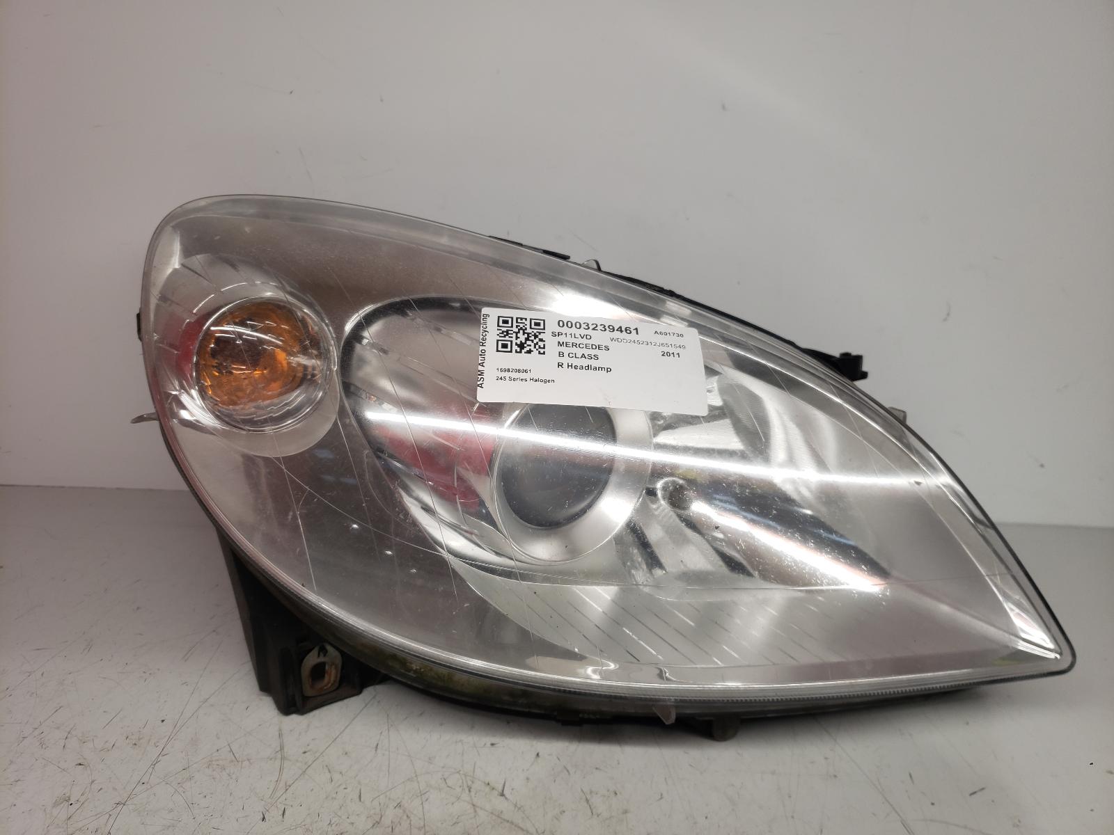 View Auto part R Headlamp Mercedes B Class 2011