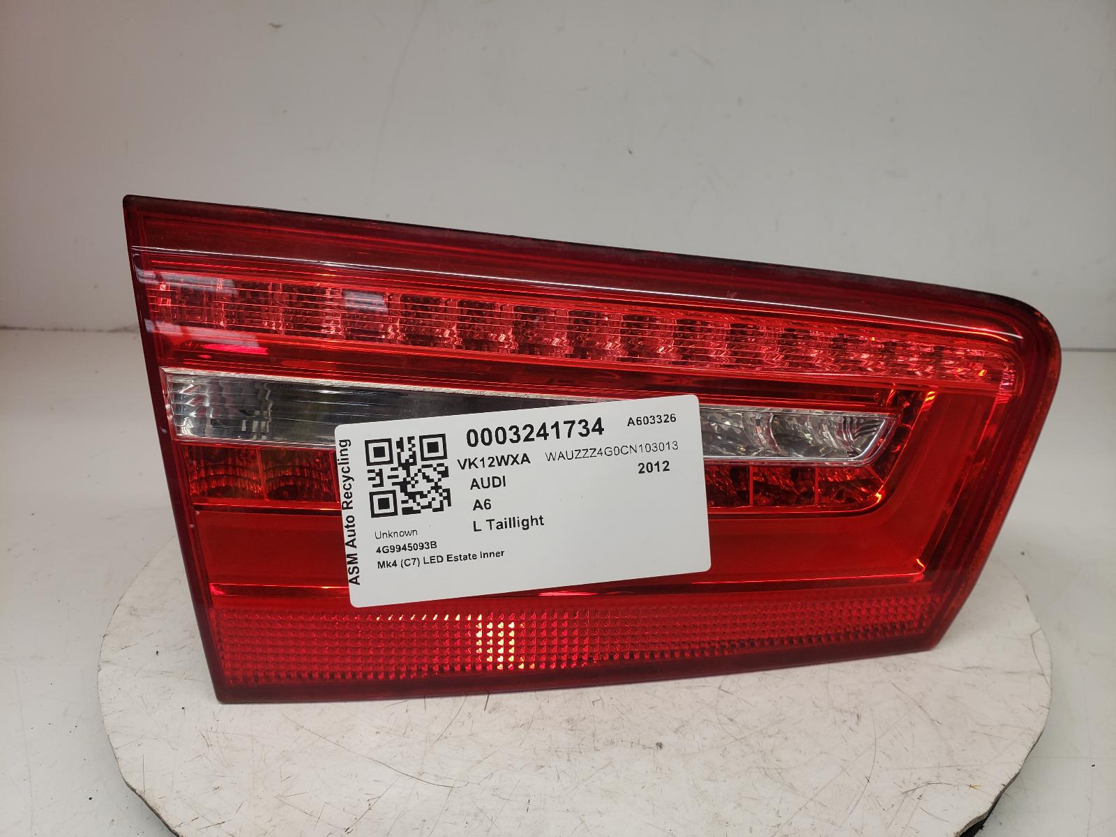 View Auto part L Taillight Audi A6 2012