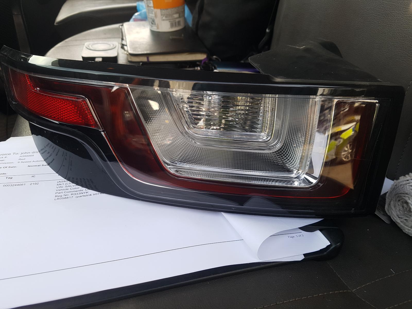 View Auto part L Taillight Land Rover Range Rover Evoque 2015