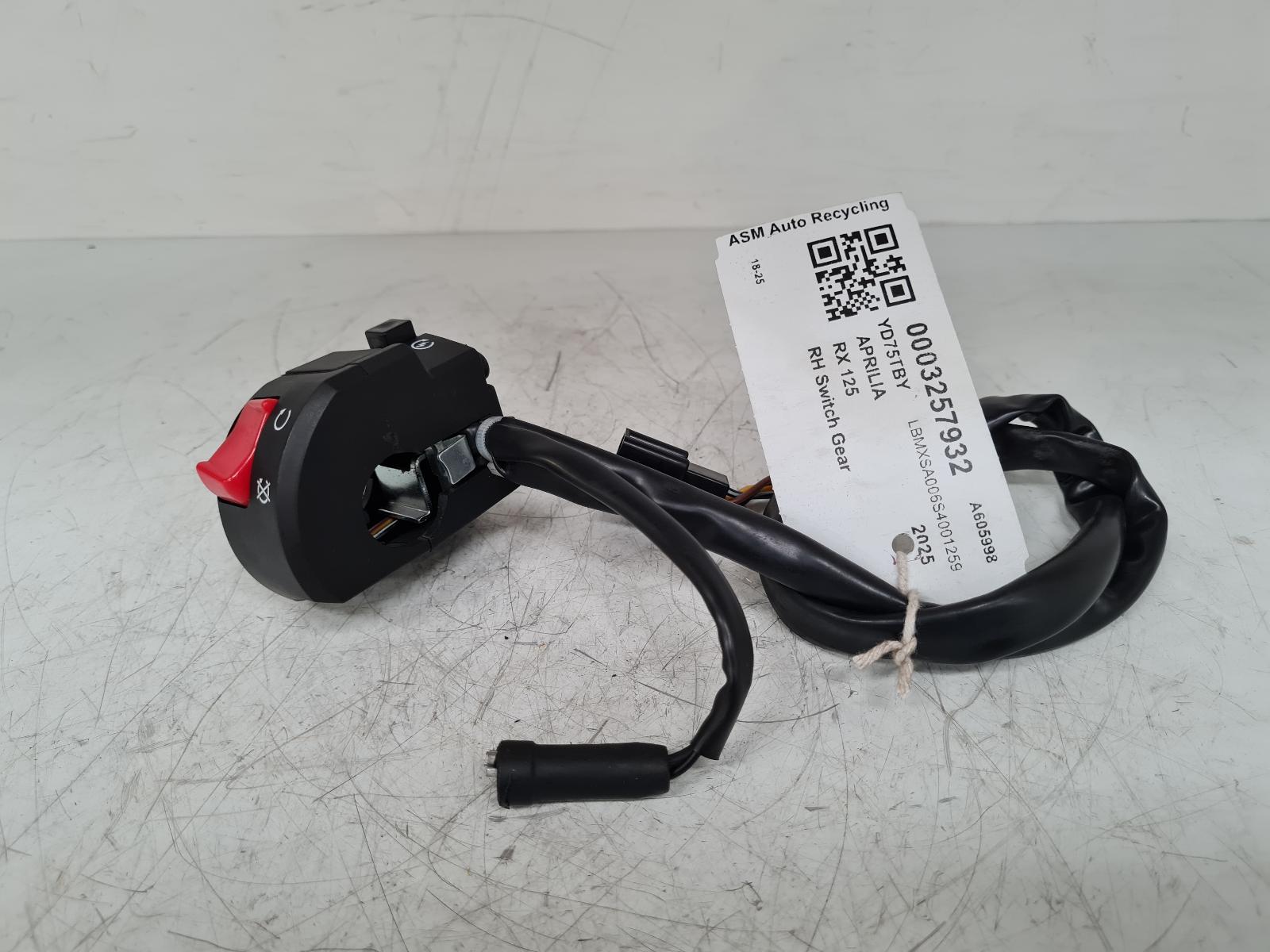 View Auto part RH Switch Gear Aprilia Rx 125 2025