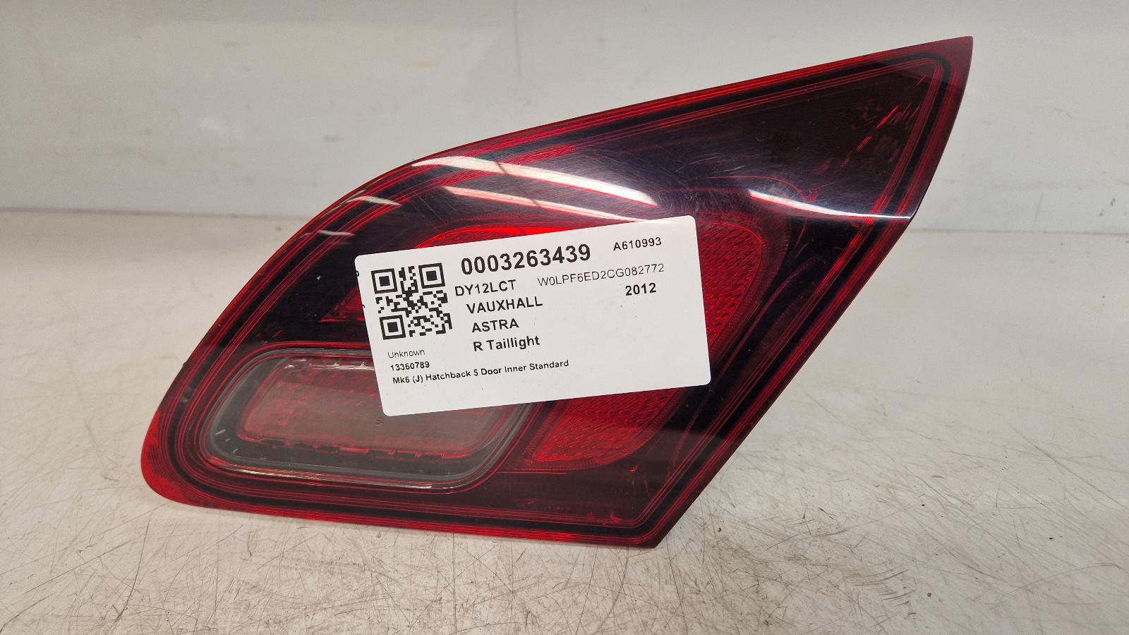 View Auto part R Taillight Vauxhall Astra 2012