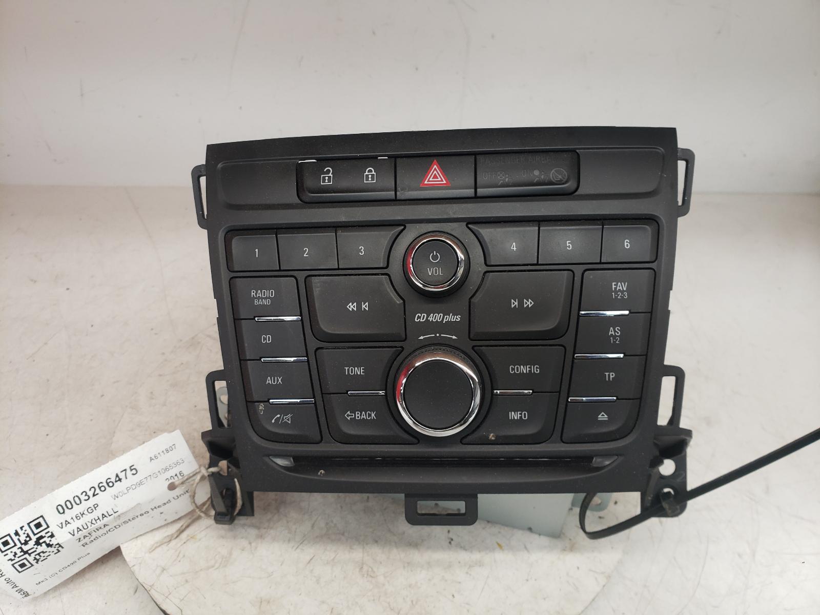 View Auto part A/V Equipment Vauxhall Zafira 2016
