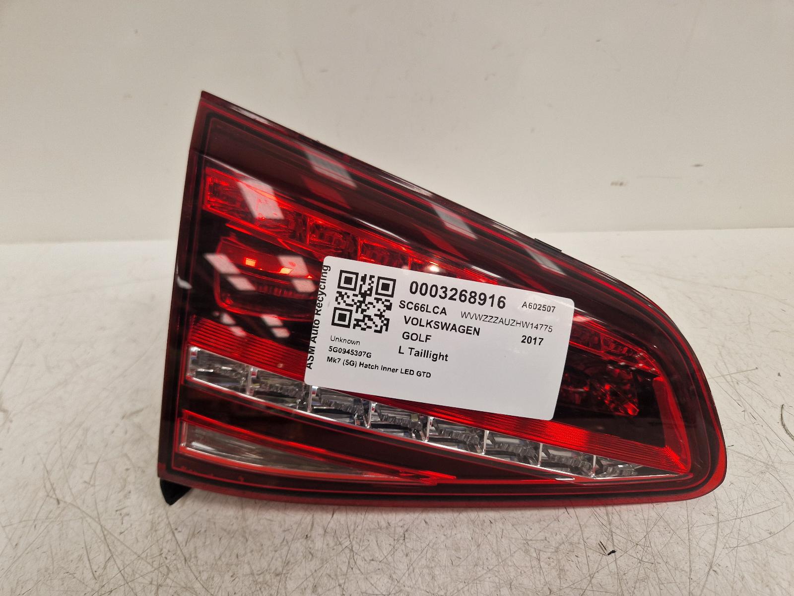 View Auto part L Taillight Volkswagen Golf 2017