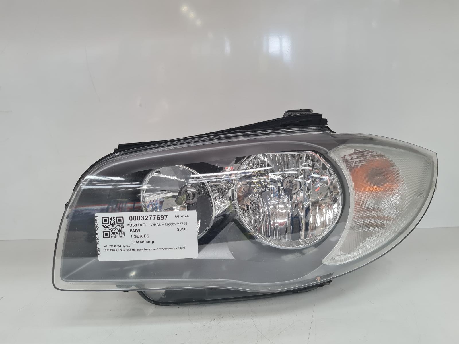 View Auto part L Headlamp Bmw 1 Series 2010