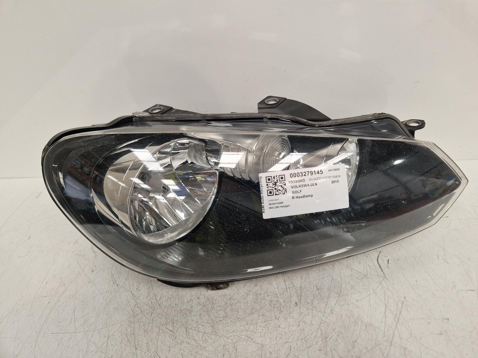 View Auto part R Headlamp Volkswagen Golf 2010
