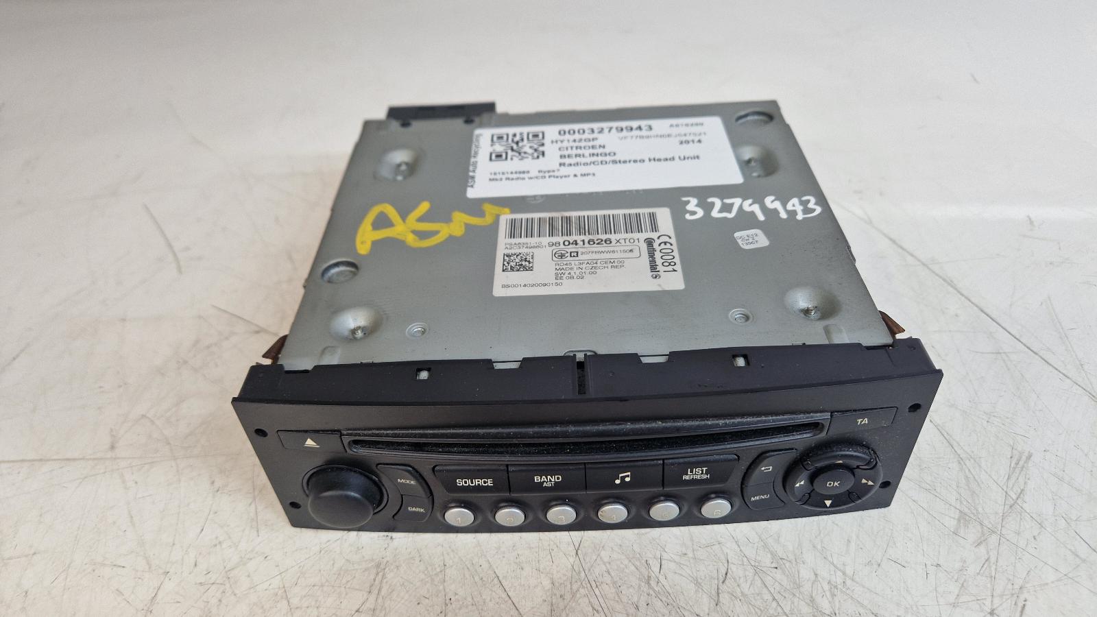 View Auto part A/V Equipment Citroen Berlingo 2014