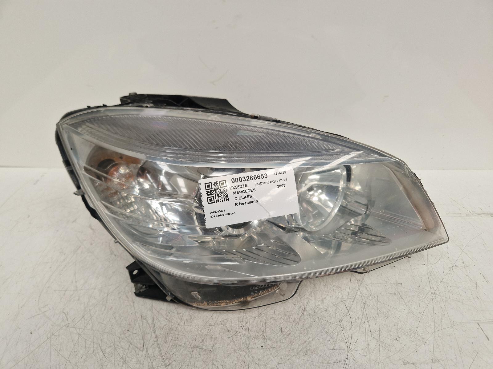 View Auto part R Headlamp Mercedes C Class 2008