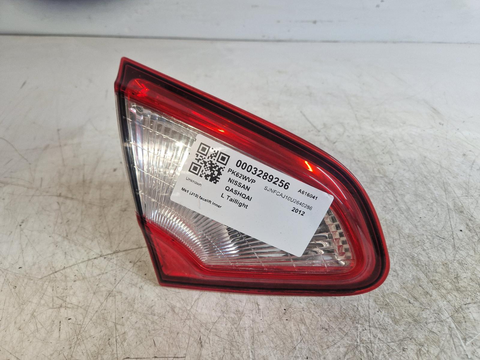View Auto part L Taillight Nissan Qashqai 2012