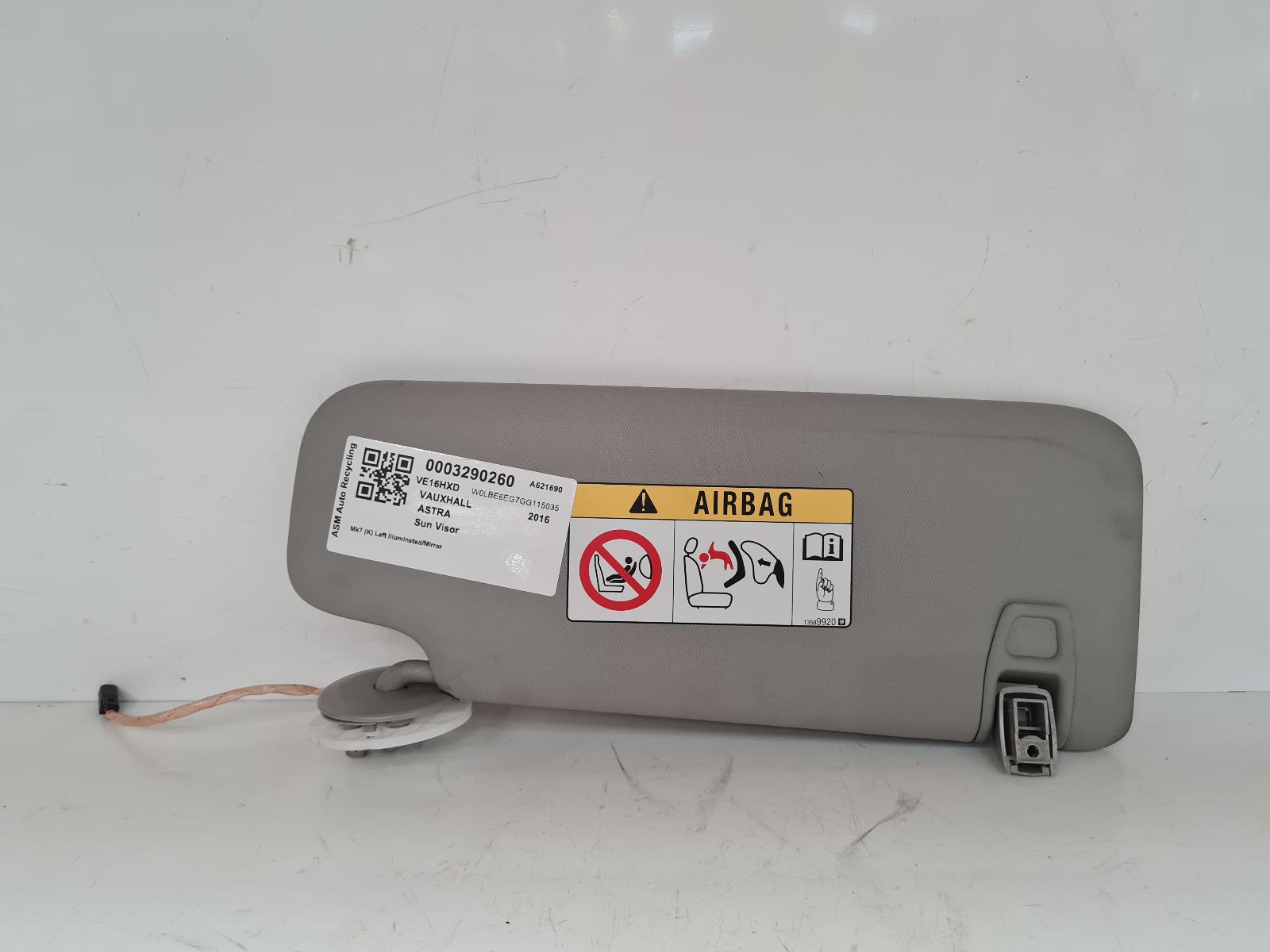 View Auto part Sun visor Vauxhall Astra 2016