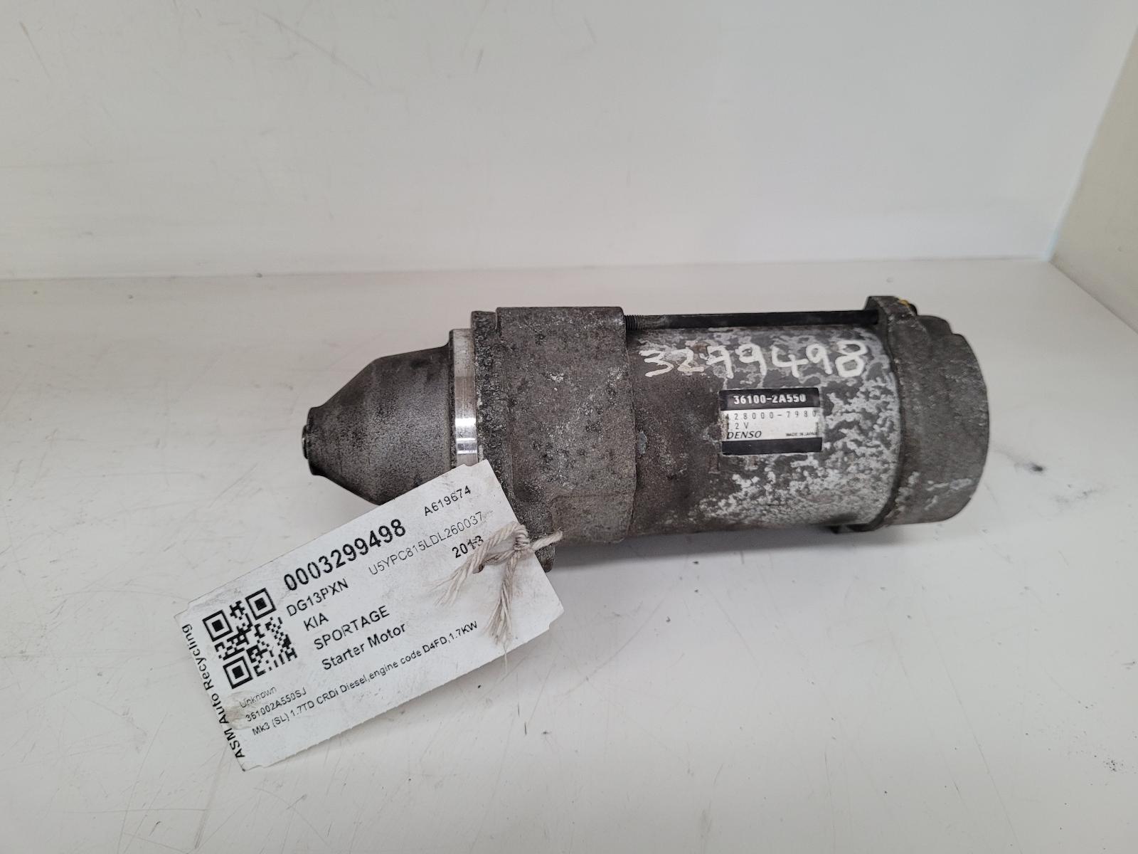 View Auto part Starter Motor Kia Sportage 2013