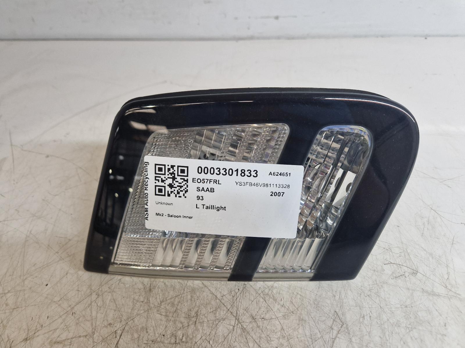 View Auto part L Taillight Saab 93 2007