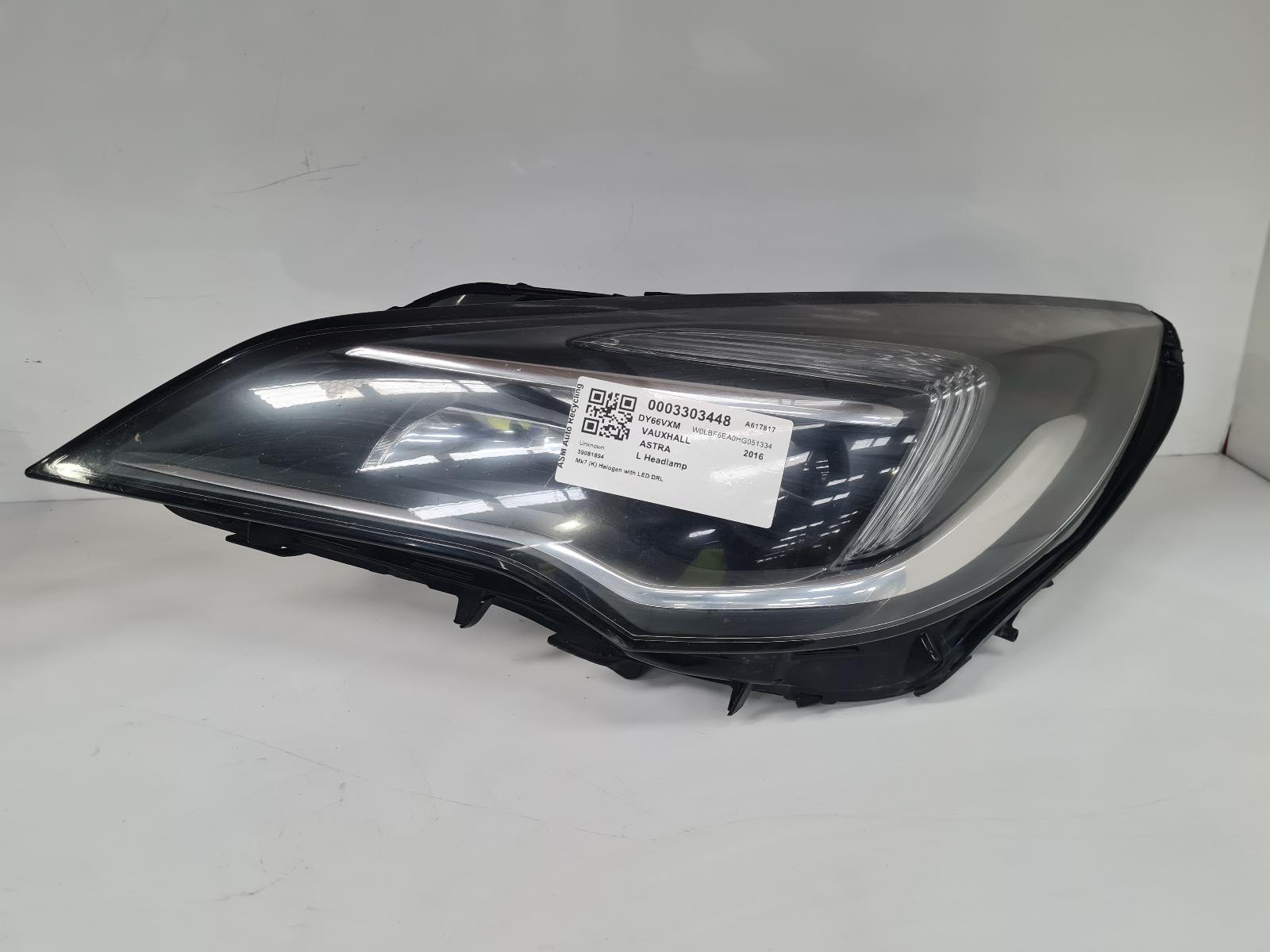 View Auto part L Headlamp Vauxhall Astra 2016