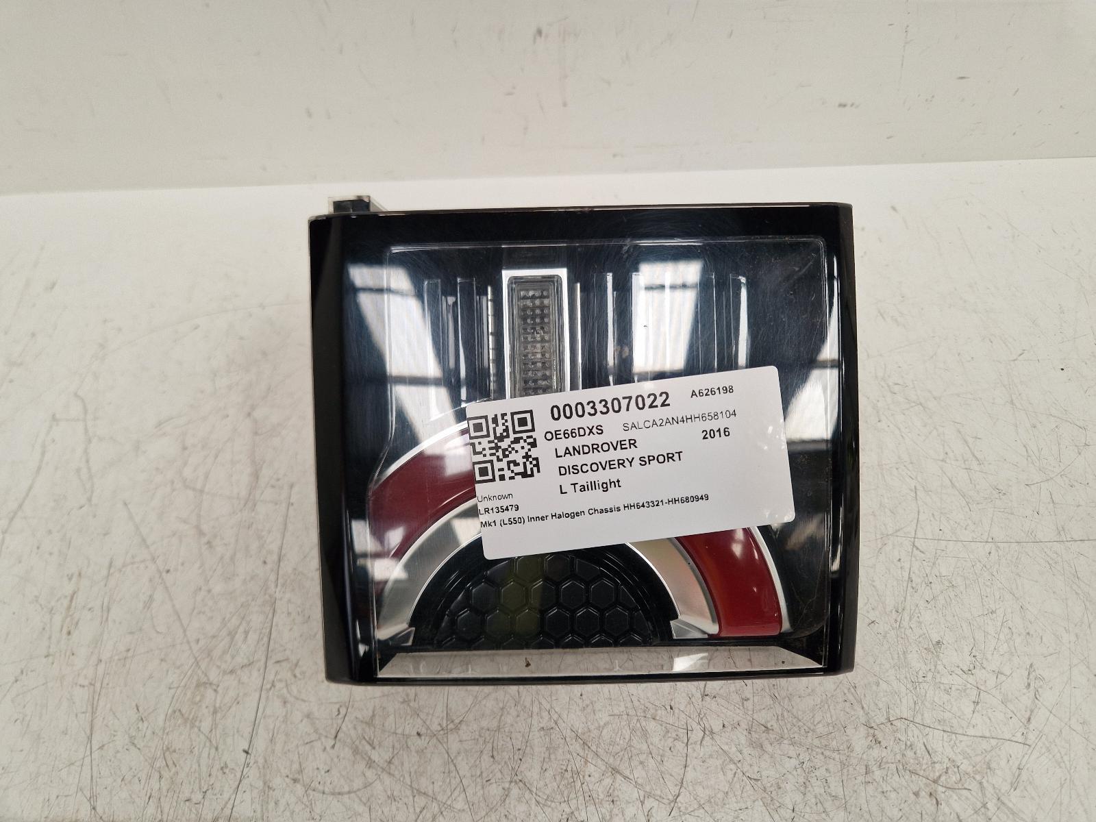 View Auto part L Taillight Land Rover Discovery Sport 2016